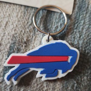 NFL Buffalo Bills Football Rubber Keychain New